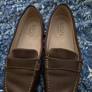 Women's Soul Naturalizer Cinnamon Brown Loafers Comfort Work Casual Classic Sz 9